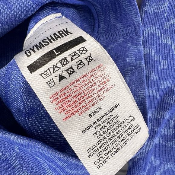 Gymshark Women's Adapt Animal Seamless Cycling Shorts Court Blue Size Large - Picture 7 of 8